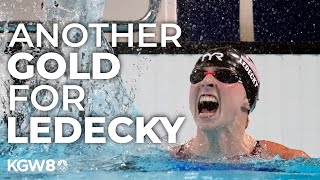 Katie Ledecky wins 8th gold medal breaks Olympic record at 2024 Paris Games [upl. by Zetnom]