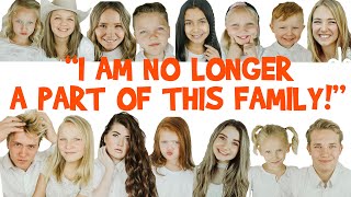 15 SIBLINGS IM NO LONGER A PART OF THIS FAMILY  Big Family Youtube Channel [upl. by Chariot634]