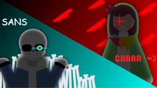 Sans Vs StoryShift Chara ReAnimated Ver  StickNodes Animation [upl. by Jordanson130]