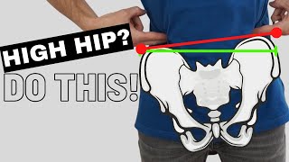 How To Self Correct FIX a High Hip Uneven Pelvis [upl. by Akeimat]