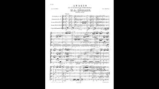 WA Mozart  Adagio in Bflat major K411484a for 2 clarinets and 3 Basset Horns with score [upl. by Anilys]