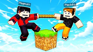 MINECRAFT en UN BLOQUE con Plech 🔥😎  El Magnum [upl. by Demahom]