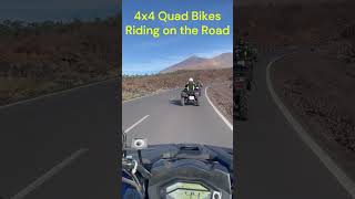 4x4 Quad Bikes Riding on the Road quadbike 4x4 driving [upl. by Monia]