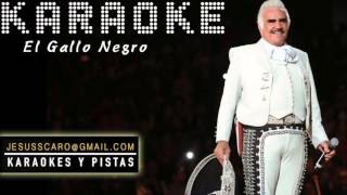 KARAOKE Vicente Fernandez  El Gallo Negro PISTA [upl. by Dnalhsa]