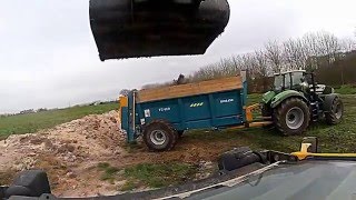 Épandage de fumier 2015  DeutzFahr TTV 7250 JCB 54070 [upl. by Nnagem167]