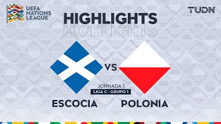 HIGHLIGHTS  Escocia vs Polonia  UEFA Nations League 2024  TUDN [upl. by Janik]