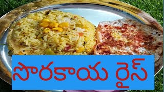 సొరకాయ రైస్ leftover rice using recipesarkari using recipe [upl. by Arammat]