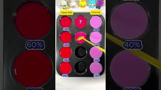 Guess The Color Challenge quotDeep Red  Cosmosquot   colormixing asmr satisfying [upl. by Steven713]