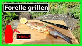 Forelle perfekt grillen OHNE festkleben TRICK [upl. by Assilac]