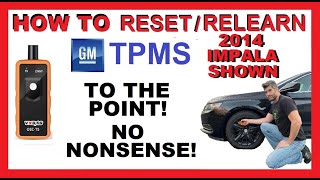 GM TPMS Learn Relearn Procedure  2014 Chevy Impala  EL50448 Reset Tool  After Tire Rotation [upl. by Lewse]