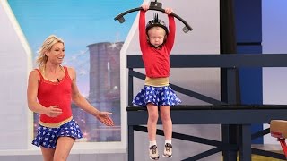 5YearOld Crushes American Ninja Warrior Obstacle Course [upl. by Latnahs]