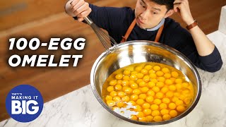 I Made A Giant 100Egg Omelet • Tasty [upl. by Drews]