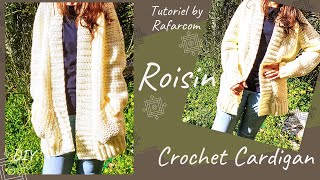 Crochet Cardigan toutes les tailles avec schema à imprimer🤩special droitiers [upl. by Ayik]