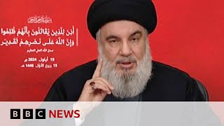 Israeli military says Hezbollah leader Hassan Nasrallah killed in strike  BBC News [upl. by Annam]