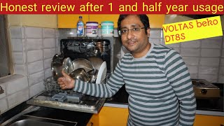 Dishwasher Review After One Year of Usage  Voltas beko DT8S  Does it worth the price [upl. by Naujit]