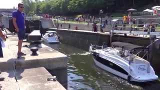 Ottawa Ontario Canada  Rideau Canal Locks in Operation HD 2015 [upl. by Atnoed]