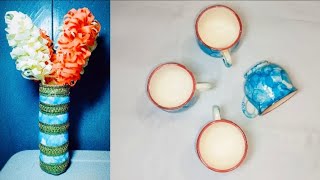 How To Make Easy Vase  😲😲  DIY out of waste gar Ke Samaano Se Banayen  Itna Sundar phool daan [upl. by Holihs]