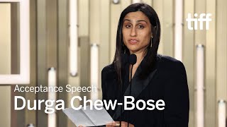 Durga ChewBose Acceptance Speech  TIFF TRIBUTE AWARDS 2024 [upl. by Llehsram]