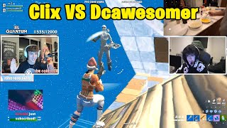 Clix and Veno VS Dcawesomer amp Faxuty 2v2 TOXIC Fights [upl. by Eidualc]