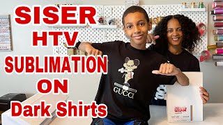 Siser Easy Subli HTV Sublimation ON DARK Garments Step By Step [upl. by Fachini]