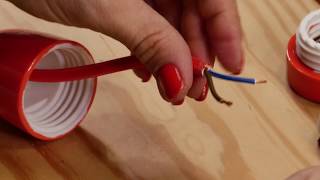 Tutorial how to assemble a Porcelain lamp holder kit [upl. by Llerrud]