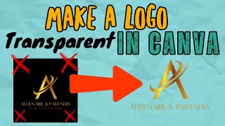 How to make a logo transparent in canva 2024 tutorial [upl. by Layod757]