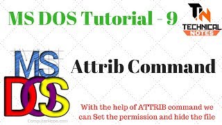 ATTRIB Command in DOS [upl. by Lira]