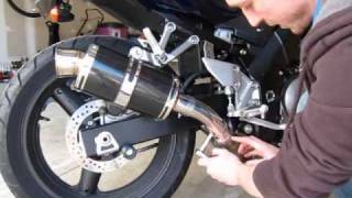 Part 3 of 3  Suzuki SV650 Slip On Exhaust Install  Delkevic Carbon Fiber Mini [upl. by Savanna91]