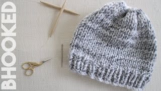 How to Knit a Hat for Complete Beginners [upl. by Edouard999]