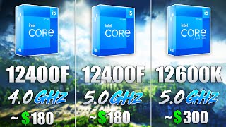 i5 12400F OC vs i5 12400F Stock vs i5 12600K  Test in 8 Games [upl. by Remos]