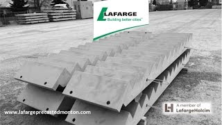 Precast concrete stairs production sequence by Lafarge Precast Edmonton [upl. by Eniamret]