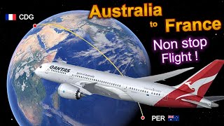 17 hour Non stop Flight  🇦🇺 Perth to Paris CDG 🇫🇷 Inaugural Qantas Boeing 787 FULL FLIGHT REPORT [upl. by Mcadams]