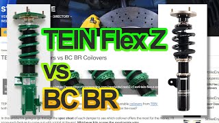 TEIN Flex Z Coilovers vs BC BR Coilovers  Road Use [upl. by Gerdi]