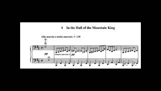 Edvard Grieg  The hall of the mountain king Ginzburg Piano sheet music [upl. by Ellerihs100]