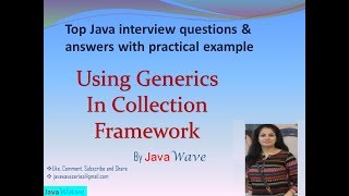 Using Generics In Collection  Core java interview question [upl. by Blunk]