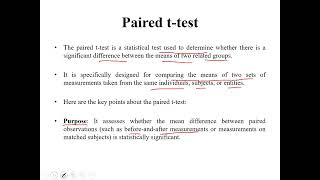 Paired t test with Principles and example [upl. by Buskirk]