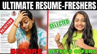 No skills Freshers RESUME🔥Make Incredible RESUME in 15Mins🔴Get Interview CALLS Instantly🤯 [upl. by Oesile]