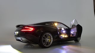 Review 118 LED Aston Martin AUTOart  Composite Scale Model  Diecast Car [upl. by Yerdna]