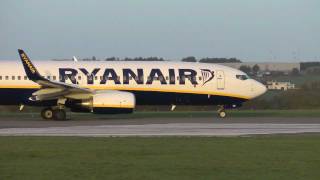 Ryanair Boeing 737800  Stunning Winter Sunlight Takeoff Cork Airport [upl. by Rosabel525]