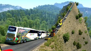 Deadly Roads  World’s Most Dangerous Roads  Bus on Dangerous Mountain Road  dangerous bus driving [upl. by Adnohrahs]