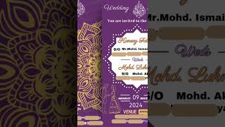 Invitation Card Digital card ecard digitalcard [upl. by Howland]