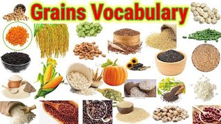 Grain Vocabulary  Grains Names inEnglish  kidseducation713 [upl. by Drhcir]