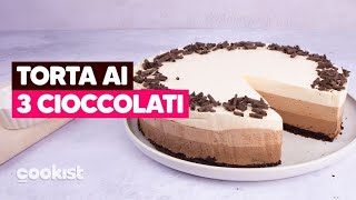 TORTA AI TRE CIOCCOLATI golosa e perfetta se vuoi fare bella figura ❤️ [upl. by Marys]