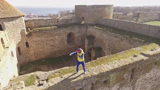 ᴴᴰ Amazing Aerial Drone Footage Of LOMACHENKO shadow boxing on top of Akkerman fortress 🇺🇦🥊 [upl. by Jillane]