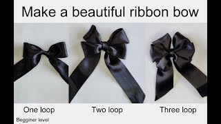 How to make a beautiful ribbon bow [upl. by Atinehs]