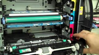 Error 109200 Cartridges Not Engaged  Color LaserJet 3600 [upl. by Imorej769]