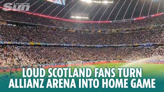 Scotland fans make Allianz Arena feel like a home game before big kickoff [upl. by Solohcin]