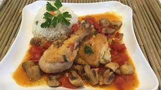 POLLO SALTADO CON CHAMPIÑONES DELICIOSA RECETA [upl. by Behl103]