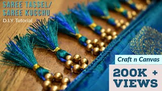 Amazing Latest Saree Tassels  Saree Kucchu  DIY Tutorial  Easy to make [upl. by Lyrej]