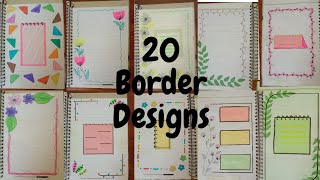 20 Beautiful and unique border designs  front page decor ideas diy trending viral [upl. by Edualc]